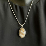 Authentic Navajo Sterling Silver and Mammoth Tooth Pendant   (9/365)