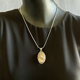 Authentic Navajo Sterling Silver and Mammoth Tooth Pendant   (9/365)
