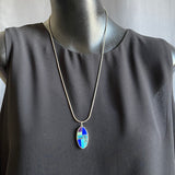Supersmith Sterling Silver and Multi-Stone Channel Inlay Pendant Necklace  (3/197)