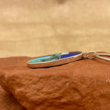 Supersmith Sterling Silver and Multi-Stone Channel Inlay Pendant Necklace  (3/197)