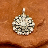 Clem Nalwood, Navajo Clem Nalwood, Navajo Silver Floral Pendant, vintage Native American  (5/44)Silver Floral Pendant, vintage Native American  (5/44)
