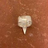 Pete Sanchez, Isleta Pueblo, Contemporary Flush Inlay Ring with Coral and Jet, Size 9 1/4    (5/9)