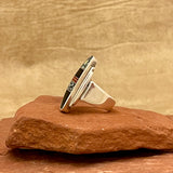 Ray Tracey, Navajo Contemporary Inlay Tiered Ring – size 5 1/2   (5/279)