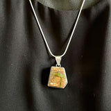 Juan Guerro, Navajo Boulder Turquoise and Sterling Silver Pendant, vintage Native American   (18-285)