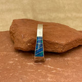 Contemporary Navajo Channel Inlay Pendant with Cultured Opal   (5/18)
