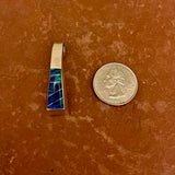 Contemporary Navajo Channel Inlay Pendant with Cultured Opal   (5/18)