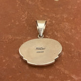Ray Tracey Contemporary Sterling Silver and Multi-Stone Channel Inlay Pendant, authentic Navajo  (3/193)
