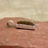 Juan Guerro, Navajo Boulder Turquoise and Sterling Silver Pendant, vintage Native American   (18-285)