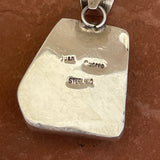 Juan Guerro, Navajo Boulder Turquoise and Sterling Silver Pendant, vintage Native American   (18-285)