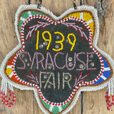 Authentic Iroquois/Onondaga Beaded Pincushion - vintage 1939 New York World's Fair/Syracuse Whimsy.  Thread sewn with glass beads (GM35)