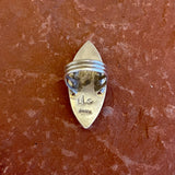 Zuni Inlay Sterling Silver Ring with Jet, Turquoise, Coral, and Mother of Pearl - size 7 1/4   (2/104)
