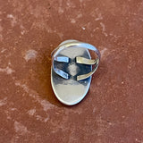 Authentic Vintage Navajo Overlay Ring with Turquoise - size 4 1/4   (6/22)