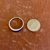 Authentic Navajo Channel Inlay Lapis Ring, vintage - size 13  (1/305)