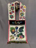 Antique Anishinaabe Beaded Bandolier Bag - late 19th century   (GM233)