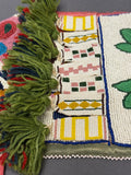 Antique Anishinaabe Beaded Bandolier Bag - late 19th century   (GM233)