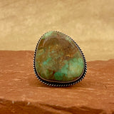 Leroy Navajohn, Authentic Navajo Royston Turquoise Ring - size 10 3/4   (5/68)