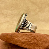 Leroy Navajohn, Authentic Navajo Royston Turquoise Ring - size 10 3/4   (5/68)