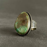 Leroy Navajohn, Authentic Navajo Royston Turquoise Ring - size 10 3/4   (5/68)
