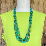 Santo Domingo 4-strand Turquoise Nugget Necklace   (BH80)