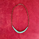 Santo Domingo Turquoise Beaded Necklace with Shell Beads   (BH70)