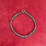 Turquoise Beaded Necklace with Toggle Closure (BH71)