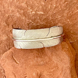 Michael Kirk, Isleta Pueblo Sterling Silver Feather Cuff Bracelet    (SS14)
