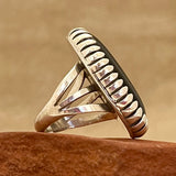 A.J. Platero, Navajo Sterling Silver and Black Onyx Ring - size 6 3/4   (WH111)