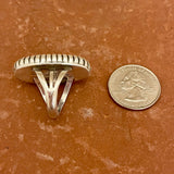 A.J. Platero, Navajo Sterling Silver and Black Onyx Ring - size 6 3/4   (WH111)