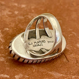 A.J. Platero, Navajo Sterling Silver and Black Onyx Ring - size 6 3/4   (WH111)
