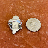 Vintage Navajo Sterling Silver and Multi-Stone Cluster Ring, authentic Native American - size 7 1/4   (WH115)