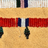 Authentic Lakota Sioux Small Beaded Bag with Patriotic Design, vintage   (GM240)