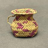Miniature Cherokee Split River Cane Basket with Handle  (SSC18)