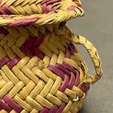 Miniature Cherokee Split River Cane Basket with Handle  (SSC18)