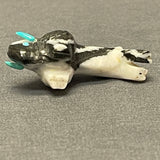 Zuni Zebra Stone Alabaster Buffalo Fetish  (SSC22)