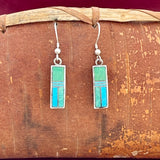 Supersmith Navajo Turquoise Inlay Dangle Earrings   (SS60)