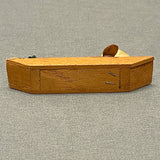 Miniature Native American woman paddling dugout canoe with fabric flowers  (SSC37)