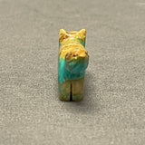 Zuni Boulder Turquoise Fox Fetish with Pipestone Heartline   (SSC41)