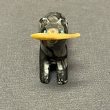 Frankie Eustace, Zuni Picasso Marble Bear Fetish with Mother of Pearl Fish  (WHC50)