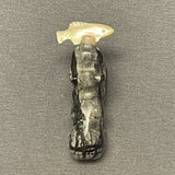 Frankie Eustace, Zuni Picasso Marble Bear Fetish with Mother of Pearl Fish  (WHC50)