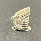 Zuni Antler Eagle Fetish with Turquoise Eyes, vintage Native American   (WHC51)