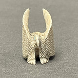 Zuni Antler Eagle Fetish with Turquoise Eyes, vintage Native American   (WHC51)