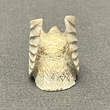 Zuni Antler Eagle Fetish with Turquoise Eyes, vintage Native American   (WHC51)
