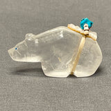 Zuni Quartz Bear Fetish with Abalone Shell Arrow Gift Bundle  (WHC52)