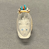 Zuni Quartz Bear Fetish with Abalone Shell Arrow Gift Bundle  (WHC52)