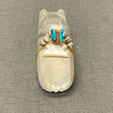 Zuni Quartz Bear Fetish with Abalone Shell Arrow Gift Bundle  (WHC52)