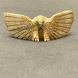 Herbert Hustito Zuni Alabaster Eagle Fetish with Turquoise Eyes, vintage Native American   (WHC53)