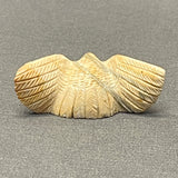 Herbert Hustito Zuni Alabaster Eagle Fetish with Turquoise Eyes, vintage Native American   (WHC53)