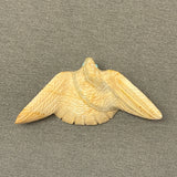 Herbert Hustito Zuni Alabaster Eagle Fetish with Turquoise Eyes, vintage Native American   (WHC53)