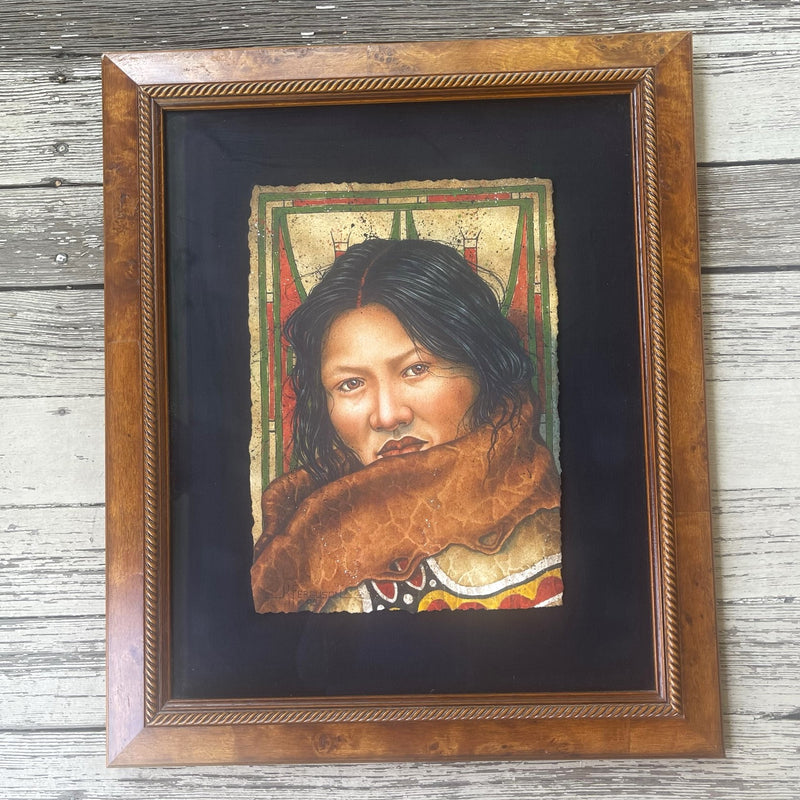 Original painting of Native American Woman, by Ken Ferguson - one-of-a-kind painting (3/131)