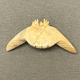 Herbert Hustito Zuni Alabaster Eagle Fetish with Turquoise Eyes, vintage Native American   (WHC53)